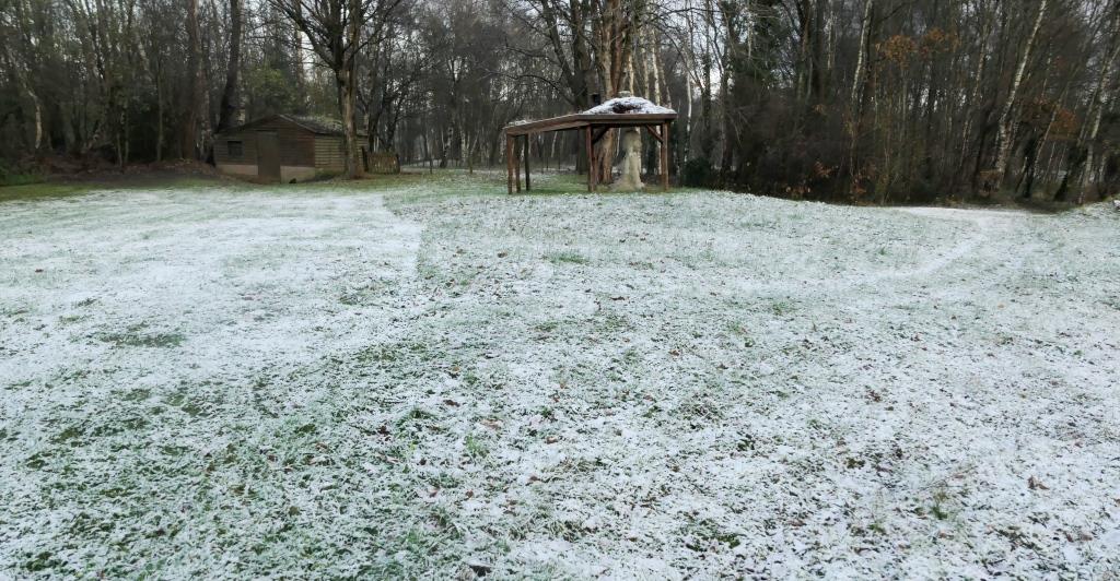 2021-12-07, kalklandje met Androgientje in de sneeuw